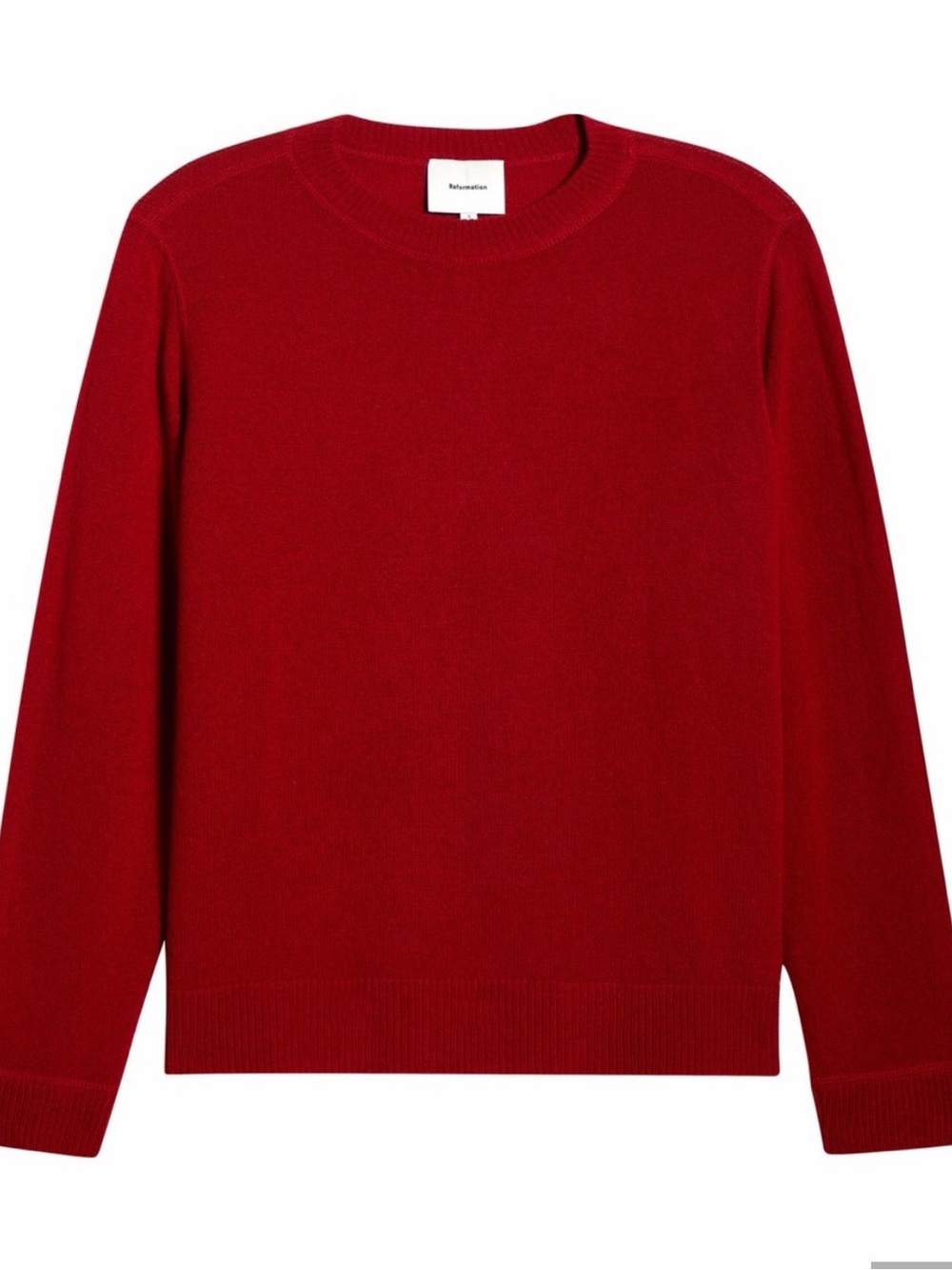 Reformation Cashmere Boyfriend Sweater in Crimson